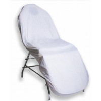 Чехол на кушетку на резинке многоразовый, ПВХ, 90х200 см, белый