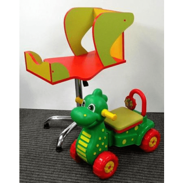 Детское парикмахерское кресло Дракоша пневматика хром