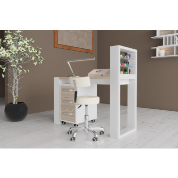 Маникюрный стол "Matrix" с подставкой для лаков