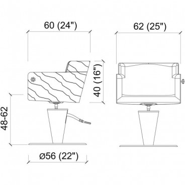 Кресло парикмахерское "AIDA WOOD"
