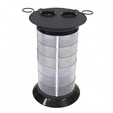 Парикмахерская тележка "GiroCo Doble black" ящики прозрачные