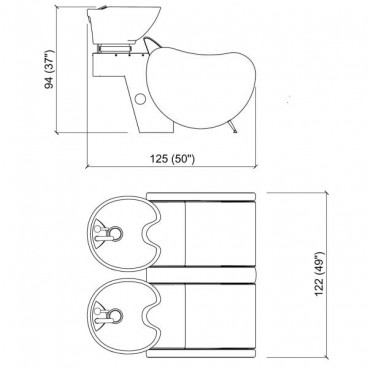 Мойка парикмахерская "MAMBOWASH 2P"