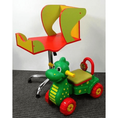 Детское парикмахерское кресло Дракоша пневматика хром