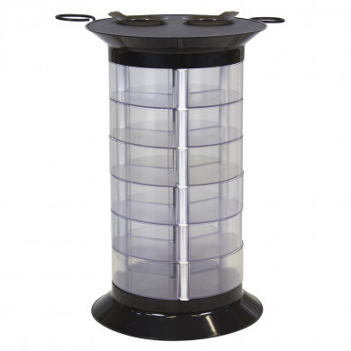 Парикмахерская тележка &quot;GiroCo Doble black&quot; ящики прозрачные