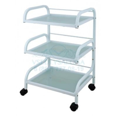 Столик косметологический (металл/стекло) - н03